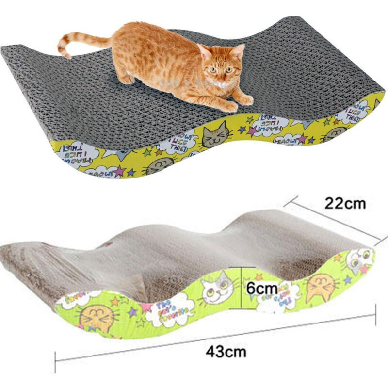 foto del prodotto trade shop traesio tiragraffi gatto in carta cartone ondulato tira graffi gioco per gatti letto 