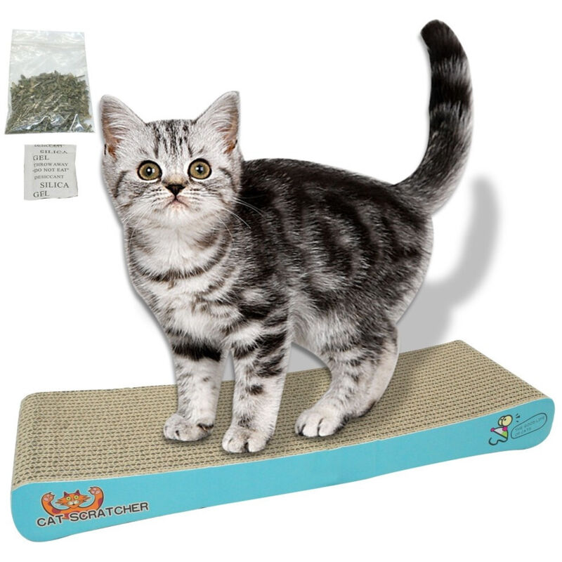 foto del prodotto trade shop traesio tiragraffi in carta cartone gatta per unghie gatto gioco tira graffi 50 x 22 cm 