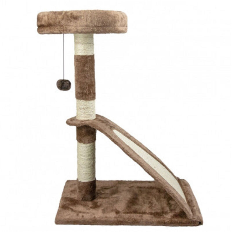 foto del prodotto trade shop traesio tiragraffi nobleza albero gatti con corda e pallina a 2 piani 50 x 35 x 72 cm 