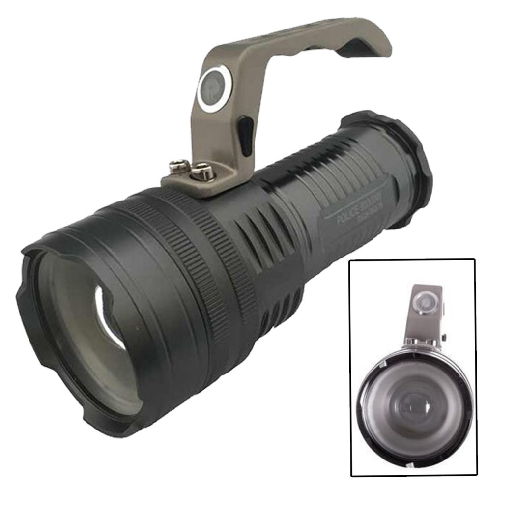 foto del prodotto trade shop traesio torcia led cree t6 zoom 800 lumen impermeabile ricaricabile 3 funzioni t808 t6 