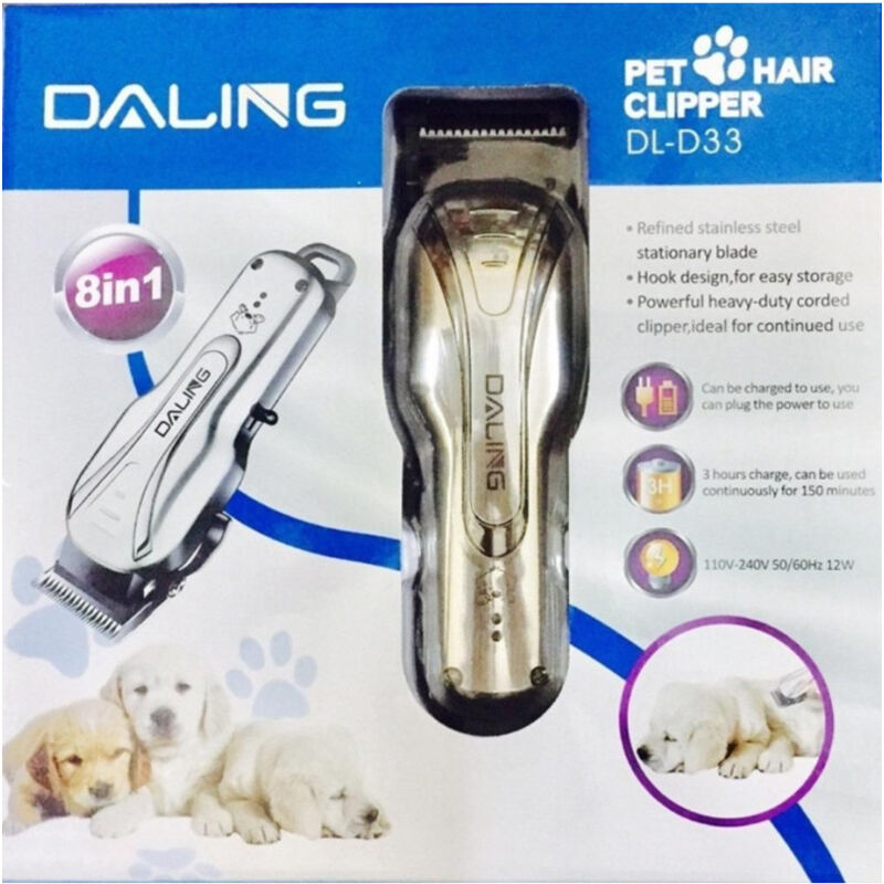 foto del prodotto trade shop traesio tosatore per cani tosatrice professionale cani rasoio pettini taglio pelo dl d33 