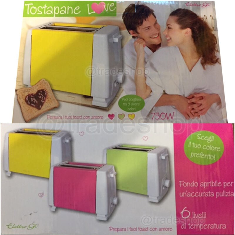 foto del prodotto trade shop traesio tostapane tostiera per toast piastra elettrica 750 w toast espulsione automatica 