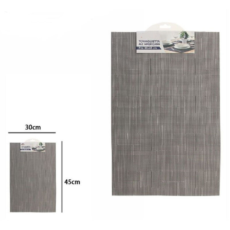 foto del prodotto trade shop traesio tovaglietta tovagliette americana colazione cucina 30 x 45cm grigio chiaro 72290 
