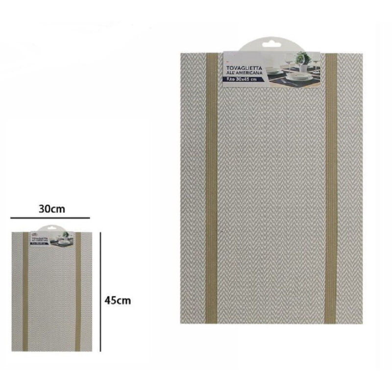 foto del prodotto trade shop traesio tovaglietta tovagliette colazione americana cucina 30 x 45cm 72287 grigio chiaro 
