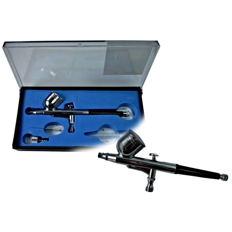foto del prodotto trade shop traesio trade shop aerografo doppia azione tratto fine 0,3mm per compressore aeropenna hd 130 