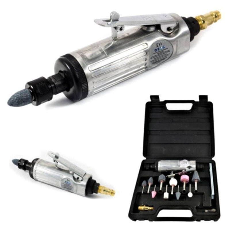 foto del prodotto trade shop traesio trade shop mini trapano drimmel smerigliatrice fresatrice ad aria compressa valigetta 15 pz 