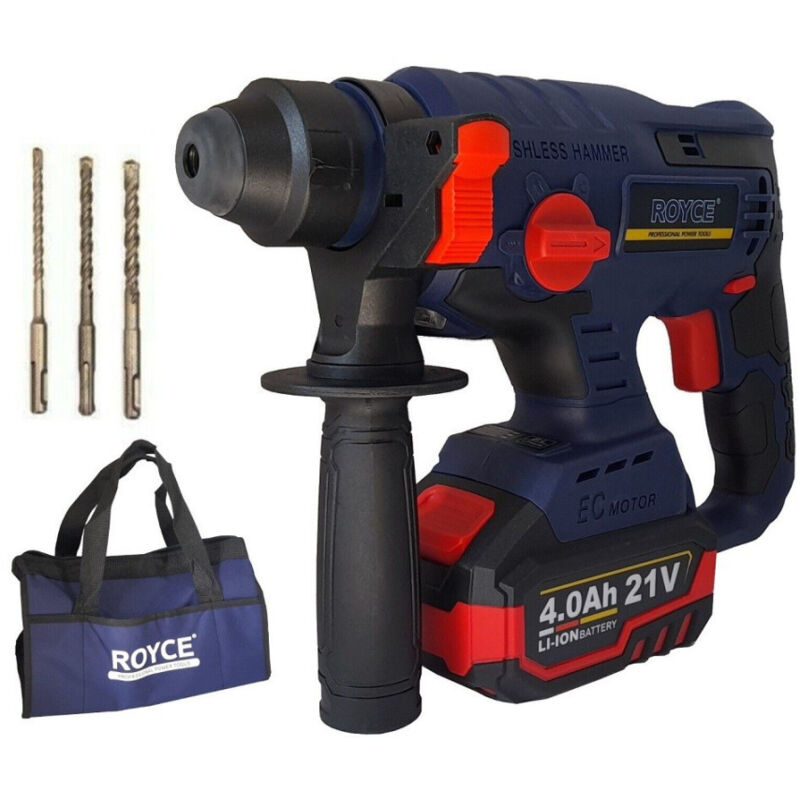 foto del prodotto trade shop traesio trapano scalpellatore a batteria martello demolitore sds plus 4ah 21v 89862 