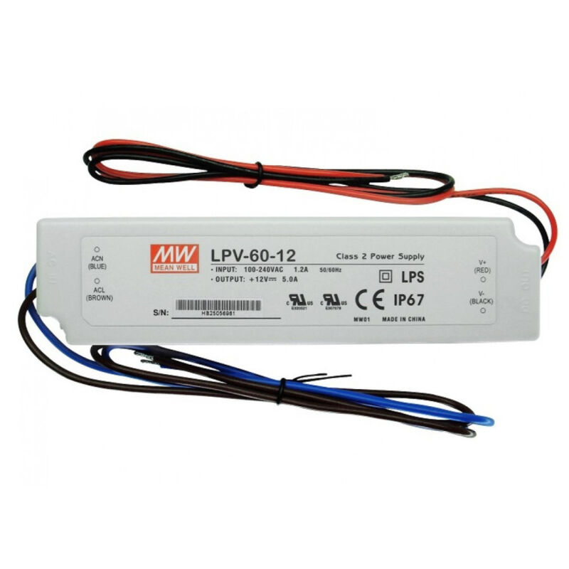 foto del prodotto trade shop traesio trasformatore driver alimentatore per strisce strip led faretti 60 w watt 