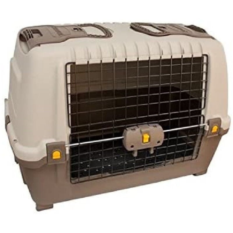 foto del prodotto trade shop traesio trasportino accessorio da viaggio per cane per auto in plastica ferro 89x51x60cm 