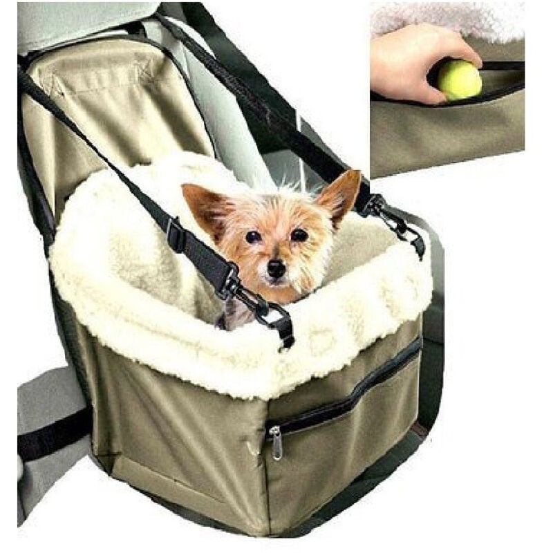 foto del prodotto trade shop traesio trasportino sedile cuccia per auto porta cane cani gatto animali cesto cintura 
