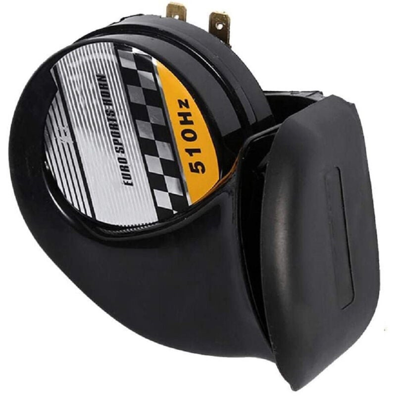 foto del prodotto trade shop traesio - tromba elettrica per moto a chiocciola universale altoparlante barca auto camion -