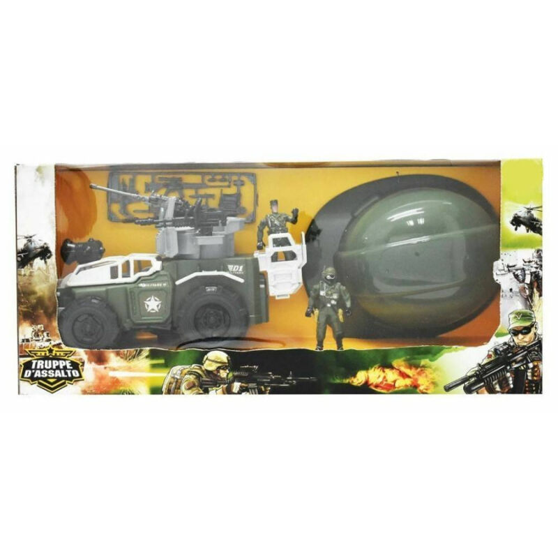 foto del prodotto trade shop traesio truppe d assalto soldati auto ed elmetto giocattolo gioco bambini 