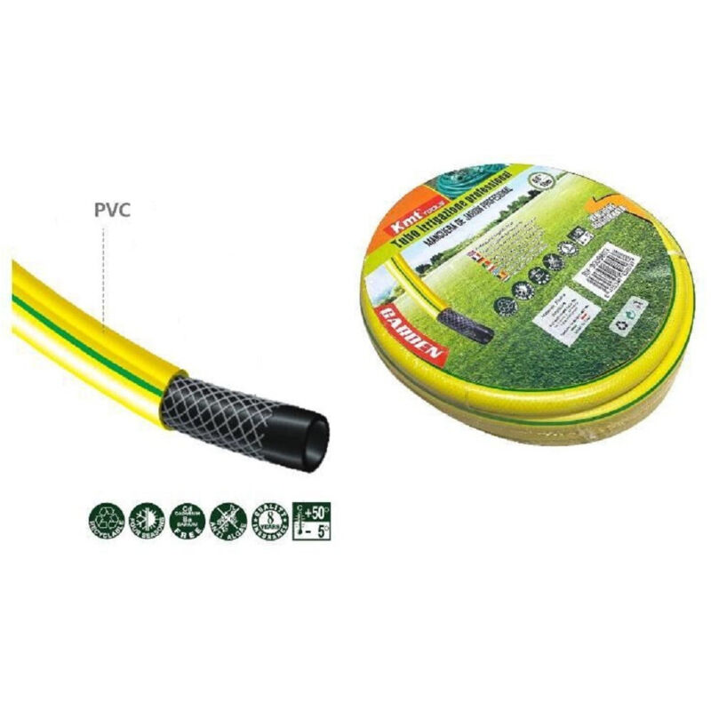 foto del prodotto trade shop traesio tubo acqua irrigazione pvc retinato giardino professionale 5 8 10 mt 9009803 
