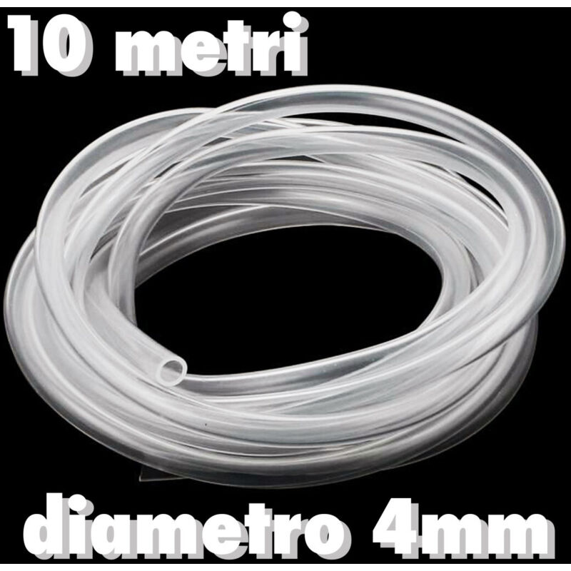foto del prodotto trade shop traesio tubo acrilico 4mmx10mt flessibile aereatori acqua acquario pompa filtro liquidi 