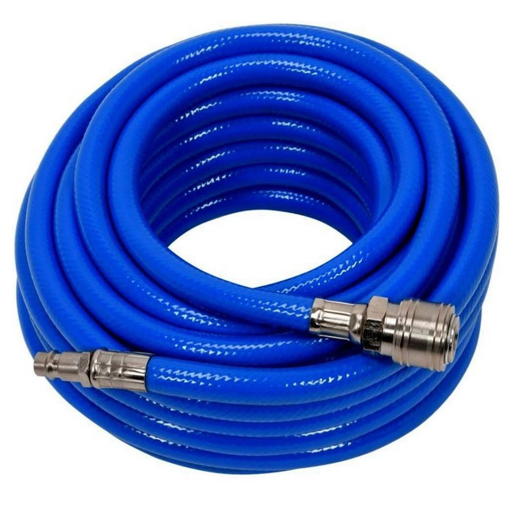 foto del prodotto trade shop traesio tubo aria compressa flessibile per compressore 10 metri raccordo rapido 1 4 