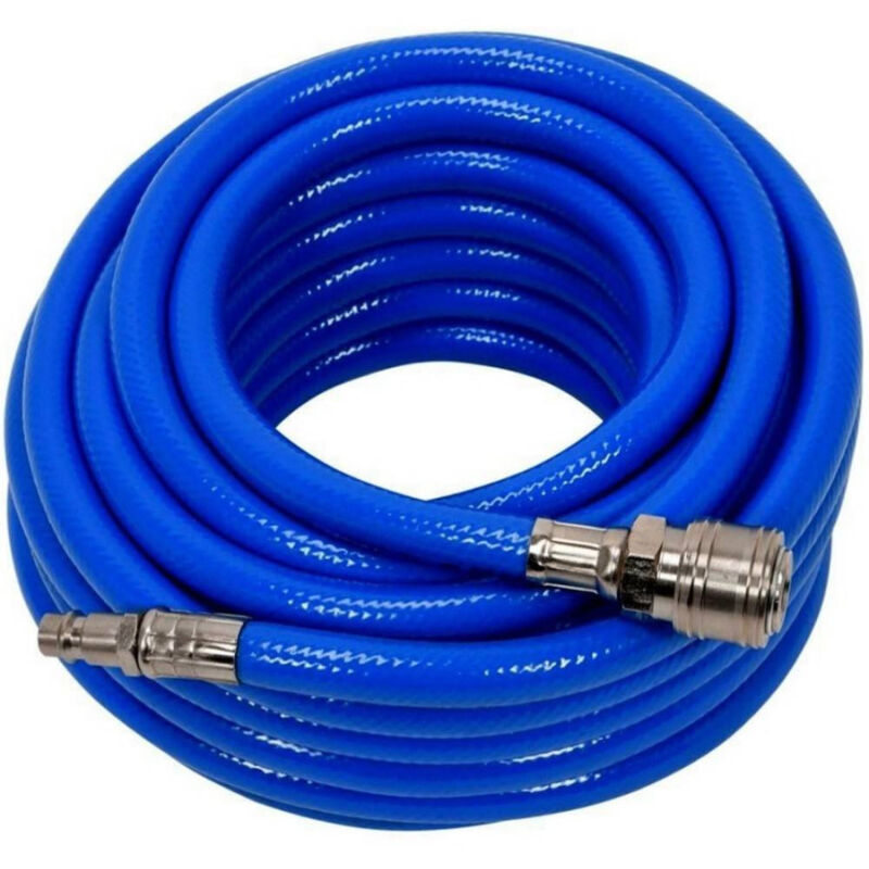 foto del prodotto trade shop traesio tubo aria compressa flessibile per compressore 20 metri raccordo rapido 1 4 