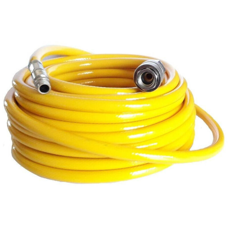 foto del prodotto trade shop traesio tubo aria compressa in pvc 18 metri flessibile per compressore innesto rapido 