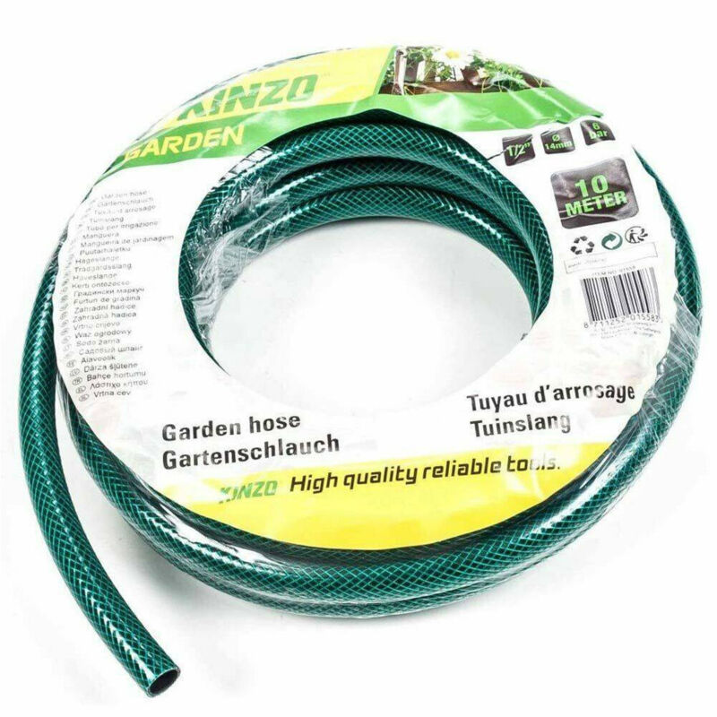 foto del prodotto trade shop traesio tubo da giardino in pvc 1 2 14mm 10mt pompa acqua irrigazione terrazzo verde 