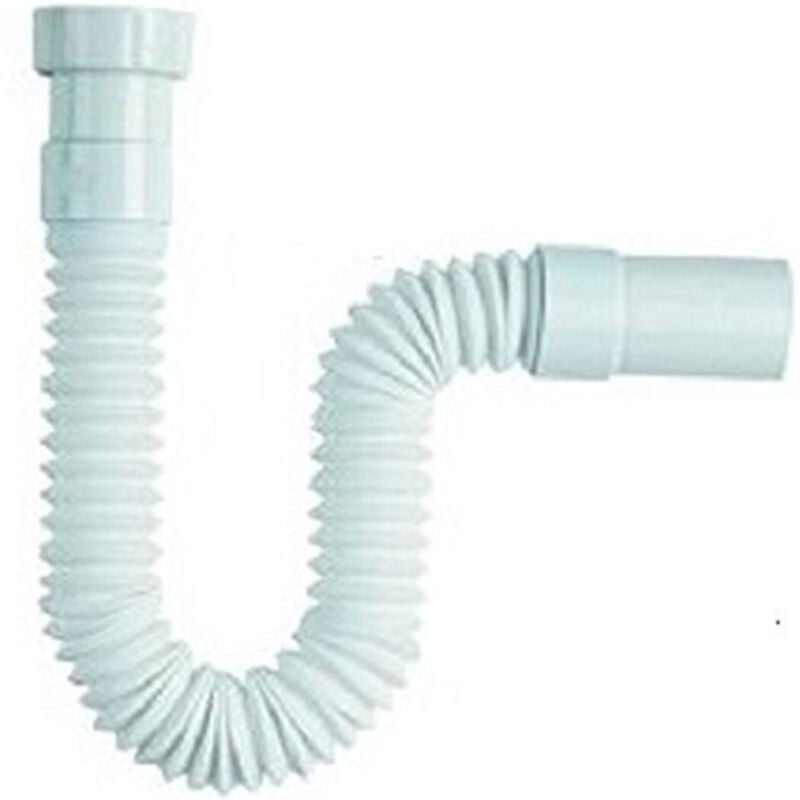 foto del prodotto trade shop traesio tubo di scarico 1 1 2 acqua lungo per sifone flessibile lavabo lavandino bidet 