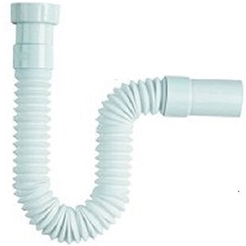 foto del prodotto trade shop traesio tubo di scarico 1 1 4 acqua lungo per sifone flessibile lavabo lavandino bidet 