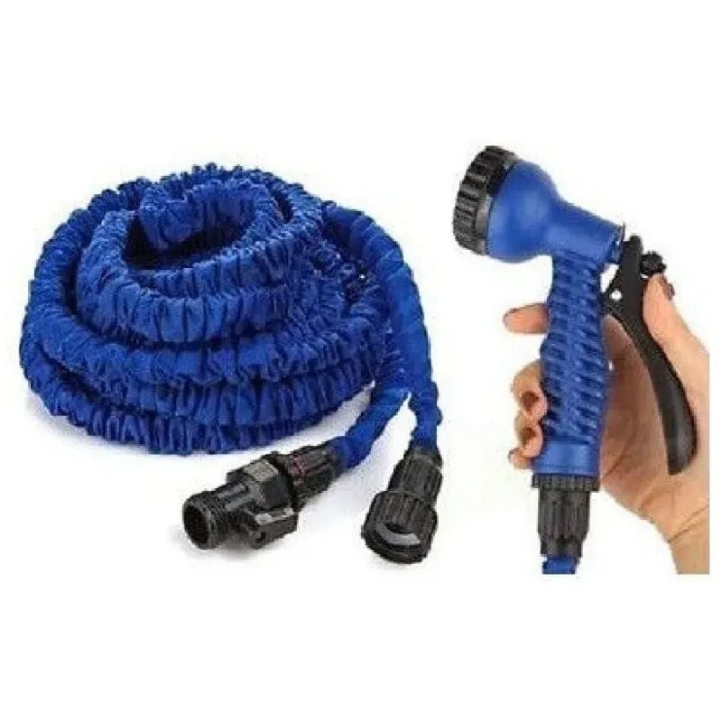 foto del prodotto trade shop traesio tubo espandibile annaffiatore da giardino pistola pompa flessibile magico metri 15 mt 