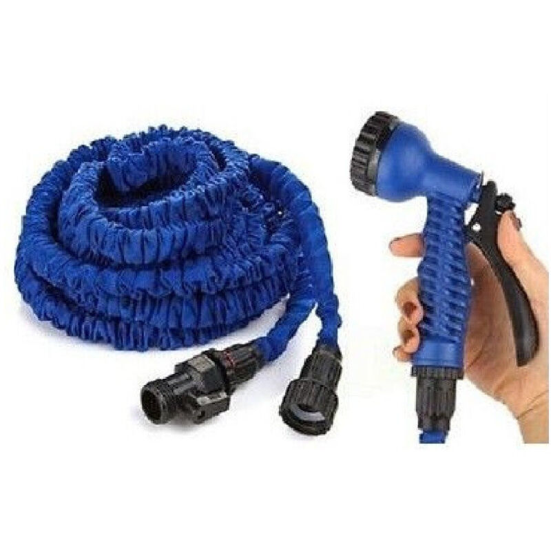 foto del prodotto trade shop - traesio - tubo espandibile annaffiatore da giardino pistola pompa flessibile magico metri - -45 mt -