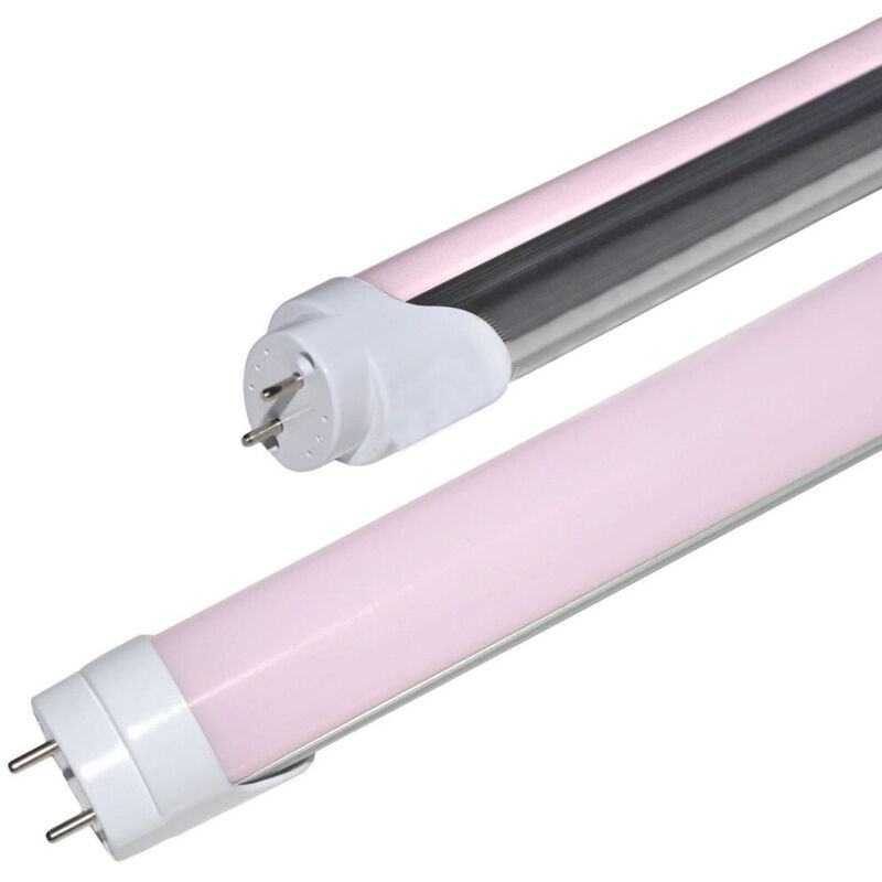 foto del prodotto trade shop traesio tubo led smd t8 luce rosa 120cm 18w opaco uso alimentare macelleria 