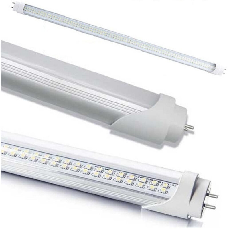 foto del prodotto trade shop traesio tubo neon a led t8 60cm 90cm 120cm 150cm 6000k 3000k luce fredda calda neutra bianco caldo copertura trasparente 150 cm 