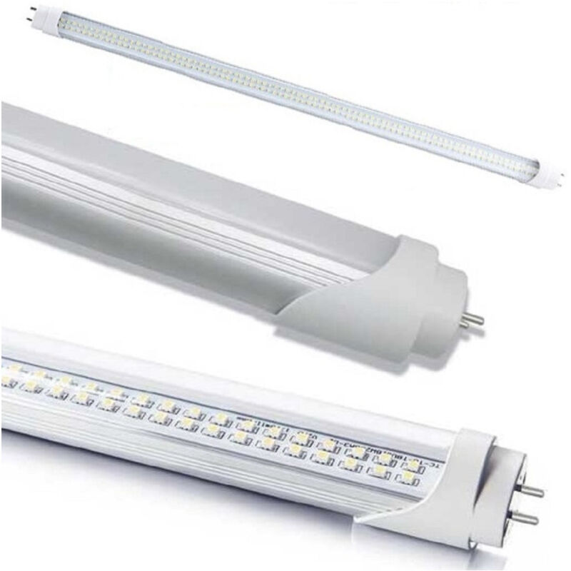 foto del prodotto trade shop traesio tubo neon a led t8 60cm 90cm 120cm 150cm 6000k 3000k luce fredda calda neutra bianco freddo copertura trasparente 150 cm 