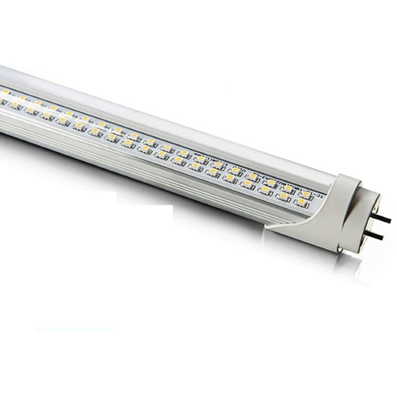 foto del prodotto trade shop traesio tubo neon led 8w 60 cm t8 120 smd led luce bianca fredda o calda 6500k o 3000k bianco freddo copertura opaca 