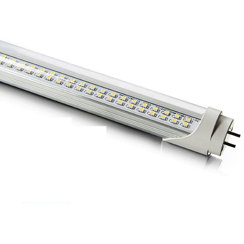 foto del prodotto trade shop traesio tubo neon led 8w 60 cm t8 120 smd led luce bianca fredda o calda 6500k o 3000k bianco naturale copertura trasparente 