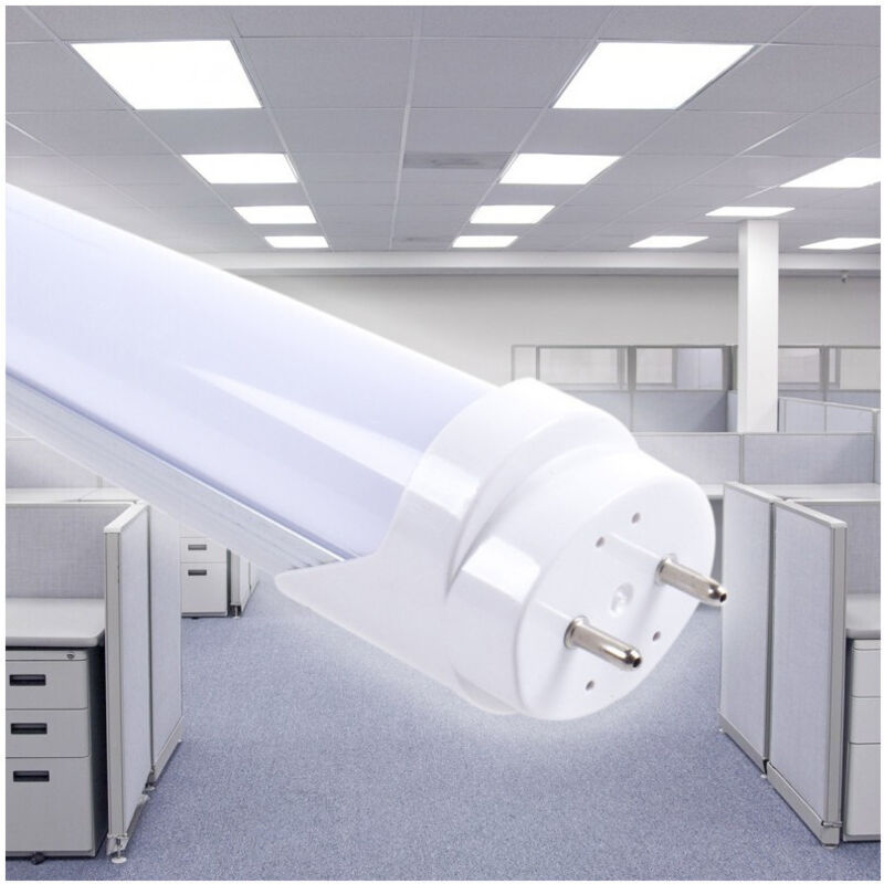 foto del prodotto trade shop traesio tubo neon led smd da 60cm opaco con attacco t8 da 11w luce bianca neutra calda bianco naturale 