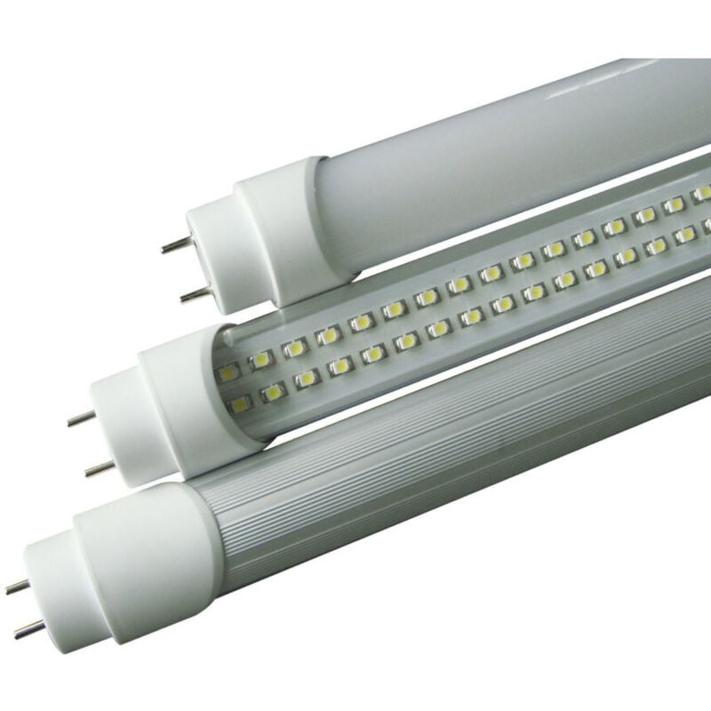 foto del prodotto trade shop traesio tubo neon led t8 18w 220v smd potenti tubo neon 120 cm luce fredda e o calda bianco caldo copertura opaca 