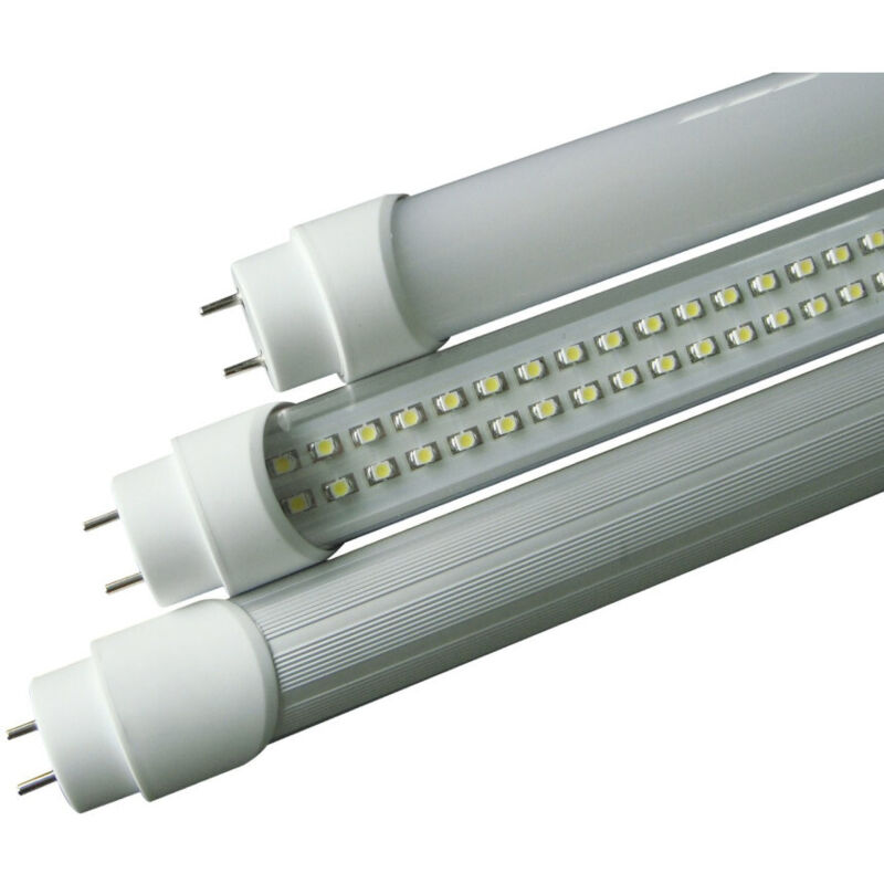 foto del prodotto trade shop traesio - tubo neon led t8 18w 220v smd potenti tubo neon ""120 cm"" luce fredda e/o calda - -bianco naturale copertura opaca -