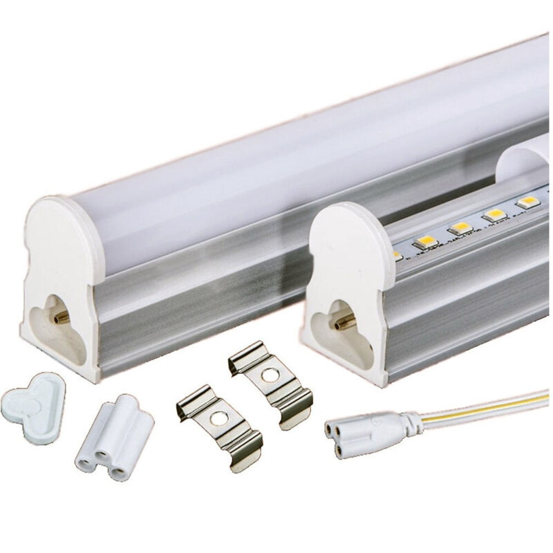foto del prodotto trade shop traesio tubo t5 neon led 4 w watt 30 cm 360 lumen per uso interno luce bianca plafoniera bianco caldo 
