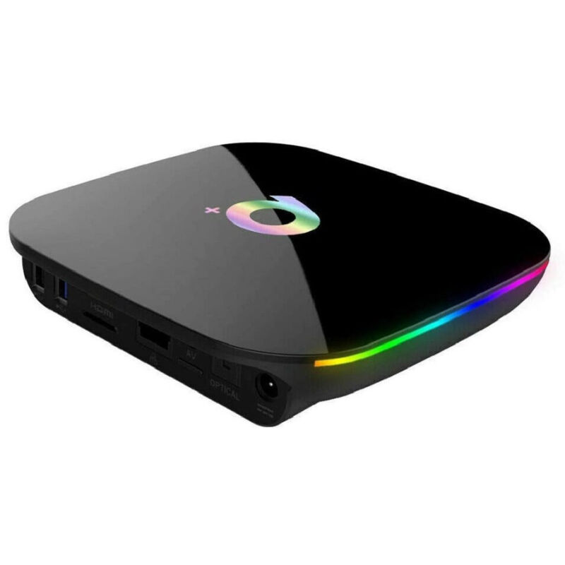 foto del prodotto trade shop traesio tv box android 9.0 q plus 4gb ram 64 gb rom smart tv netflix youtube facebook 