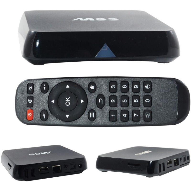 foto del prodotto trade shop traesio tv box android ultrahd 4k octa core ram 8gb 2gb wifi hdmi usb 1080p video 4k m8s 