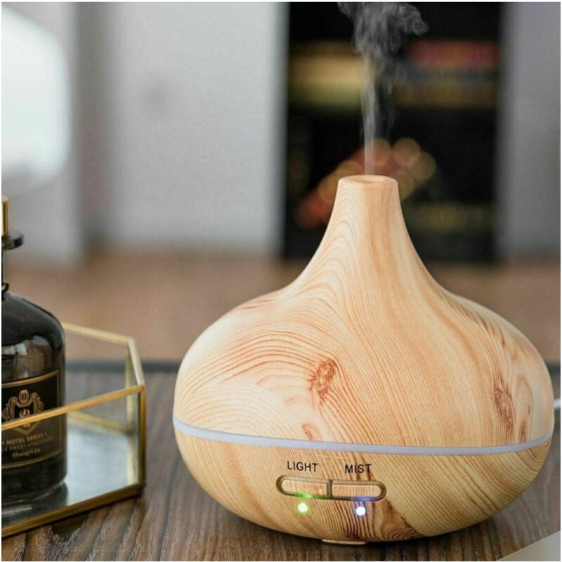 foto del prodotto trade shop traesio umidificatore ad ultrasuoni depuratore 235ml diffusore aromi effetto legno 