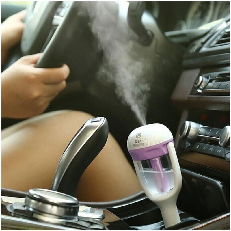 foto del prodotto trade shop traesio - umidificatore aria olio essenziale aromaterapia diffusore purificatore per auto -