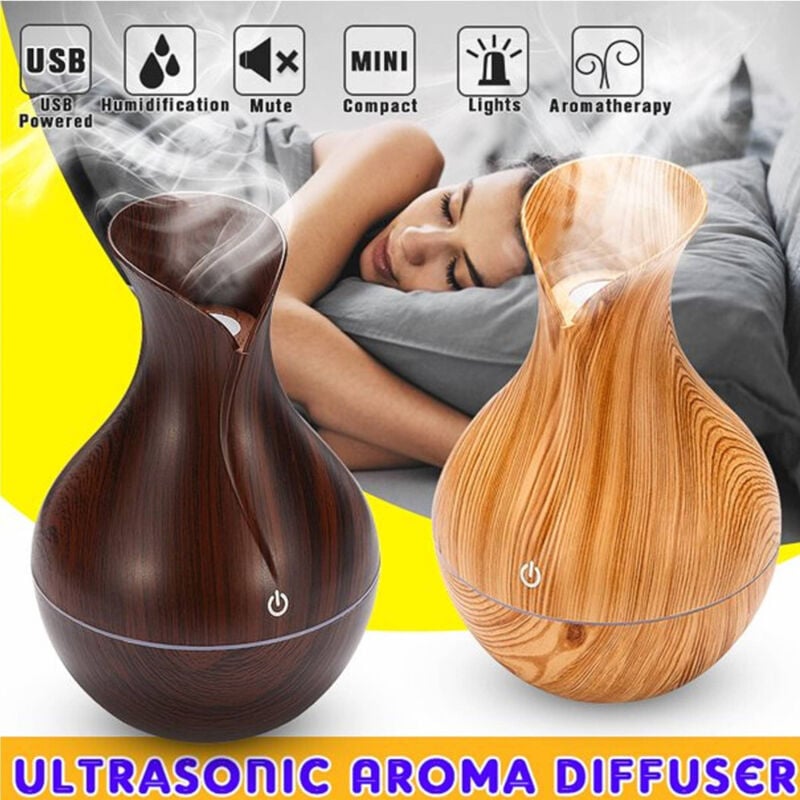 foto del prodotto trade shop traesio - umidificatore ultrasuoni diffusore di aromi oli essenziali per aromaterapia broc -