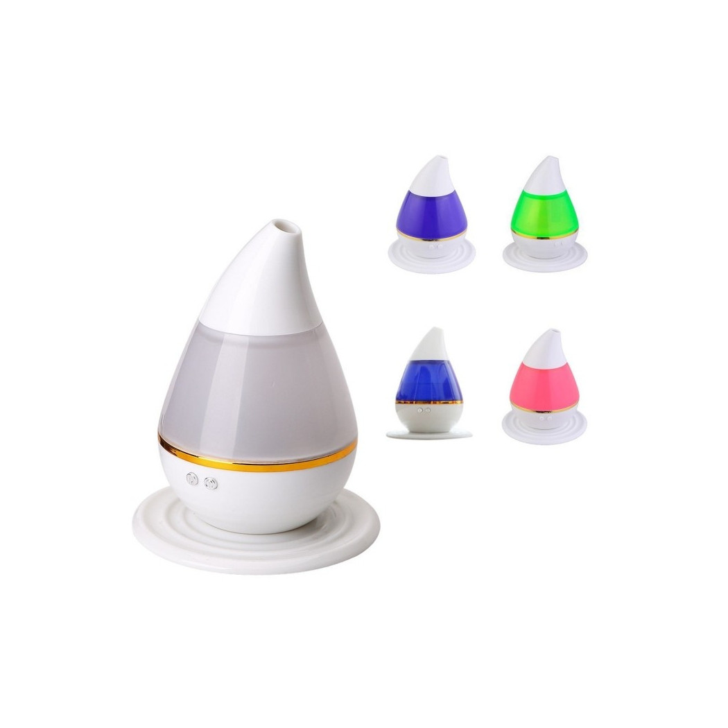 foto del prodotto trade shop traesio umidificatore ultrasuoni goccia led 250ml aromi aromaterapia diffusore auto casa 