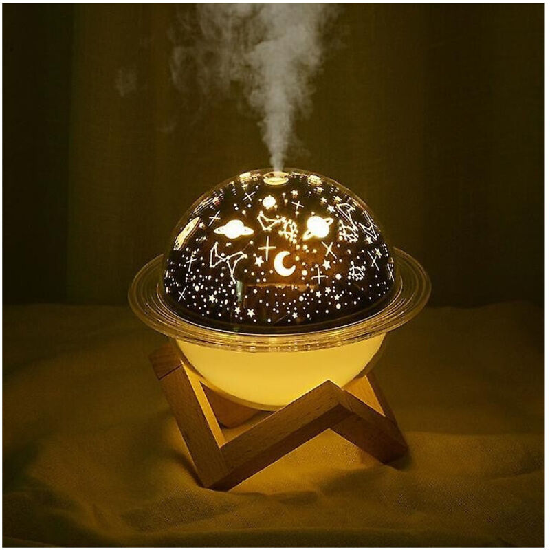 foto del prodotto trade shop traesio - umidificatore ultrasuoni lampada luna luce led aromaterapia diffusore proiettore -