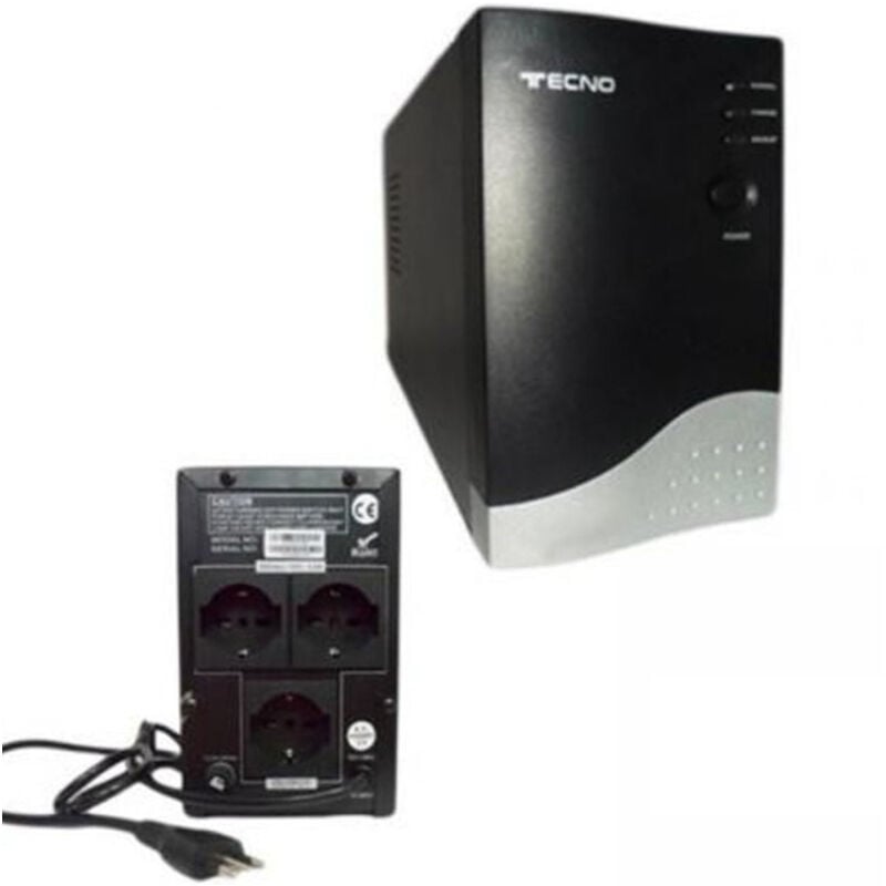 foto del prodotto trade shop traesio ups 650va gruppo di continuita tecno 600w per pc 2 ingressi schuko 