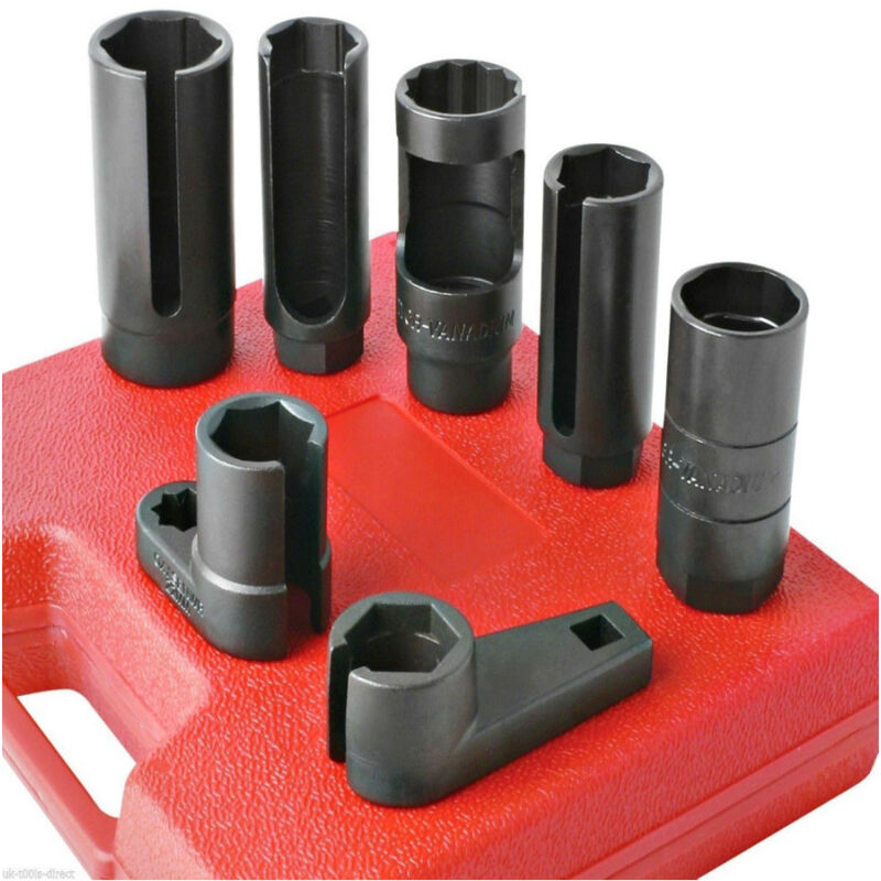 foto del prodotto trade shop traesio utensile kit 7 chiavi chiave a bussola per smontaggio sonda lambda 