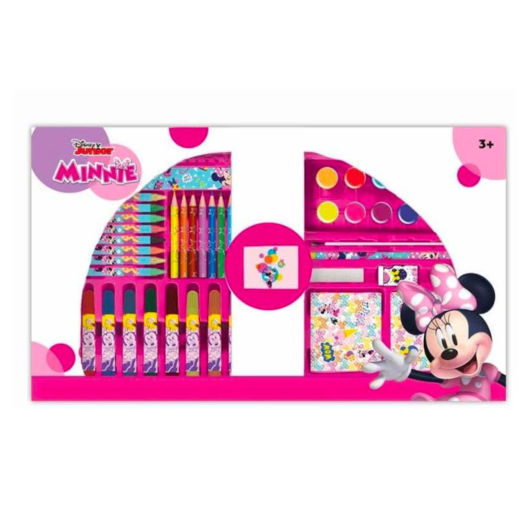 foto del prodotto trade shop traesio valigetta con colori minnie set per colorare disney gioco per bimbe 52 pezzi 