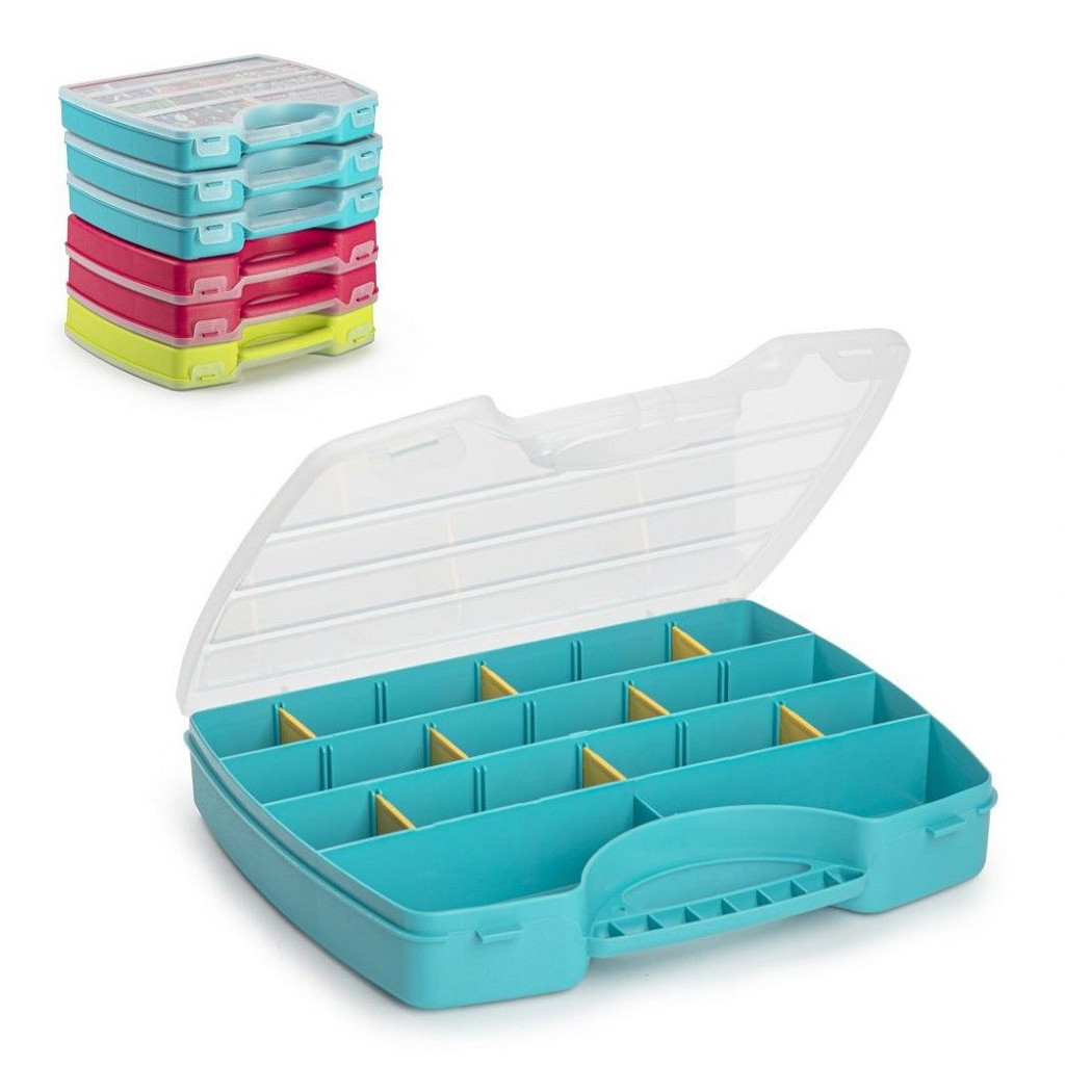 foto del prodotto trade shop traesio valigetta milleusi mercury scomparti 25,5x21x4 cm in plastica 11663 vari colori 