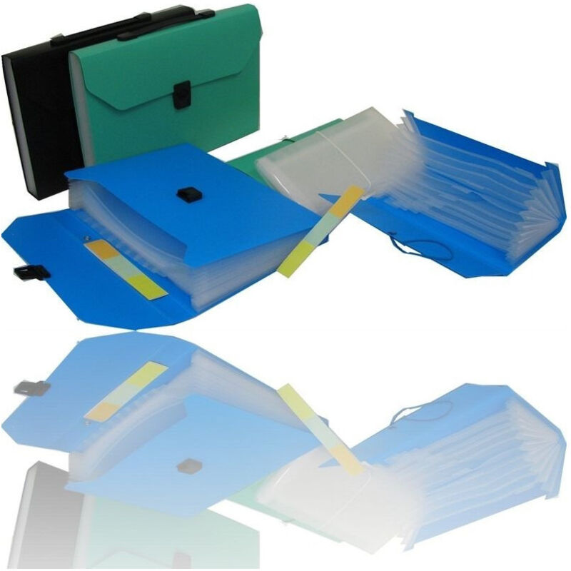 foto del prodotto trade shop traesio valigetta portadocumenti a soffietto porta documenti portatile a4 a scomparti 