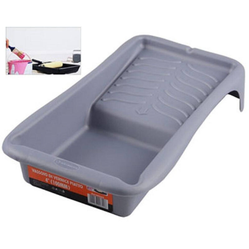 foto del prodotto trade shop traesio - vassoio per rullo per pittura vaschetta per vernice pitturare abs 35x17 cm 90322 -