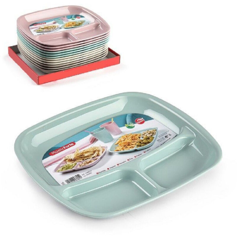 foto del prodotto trade shop traesio vassoio trio in plastica riutilizzabile piatto ideale per aperitivi feste 140621a 