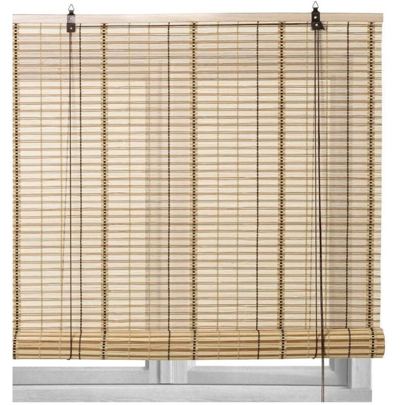 foto del prodotto trade shop traesio veneziana avvolgibile bamb 100x180cm tenda tapparella a rullo da sole oscurante 